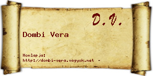 Dombi Vera névjegykártya